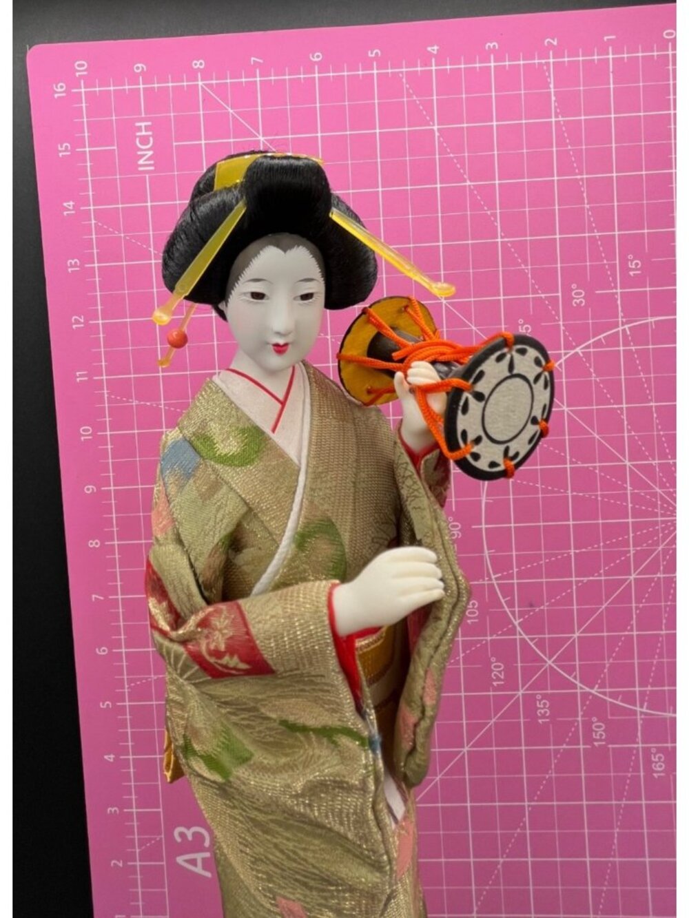 Vintage Japanese Geisha Doll Kimono Figurine Japan Large - Picture 15 of 15